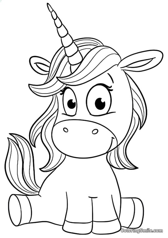 Einhorn auf einem Drahtseil - Ausmalbild