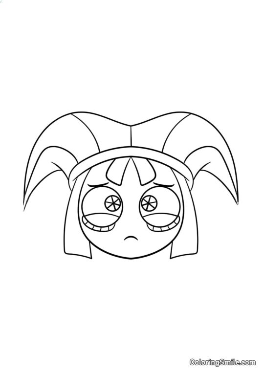 Porträt von Pomni - Ausmalbild