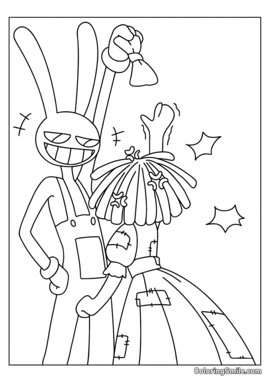 Jacks entleert Ragata - Ausmalbild