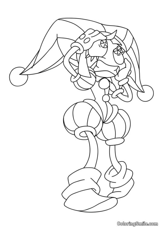 Napugannaya Pomni - Ausmalbild