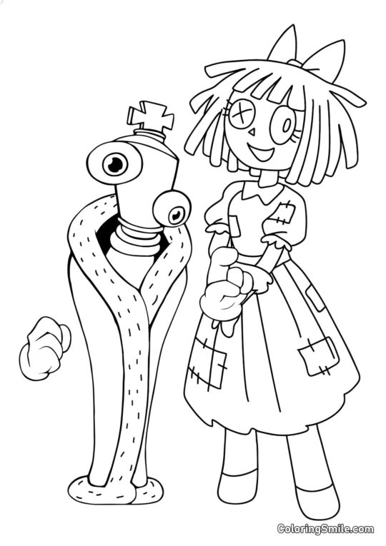 Koralle und Ragata - Ausmalbild