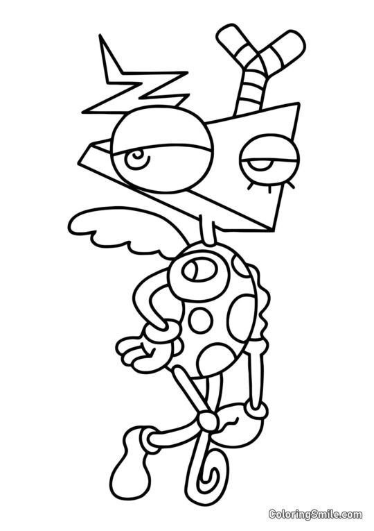 Zubl aus dem digitalen Kreis - Ausmalbild