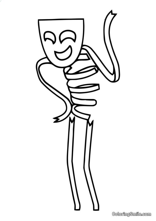 Gangl macht eine Handgeste - Ausmalbild