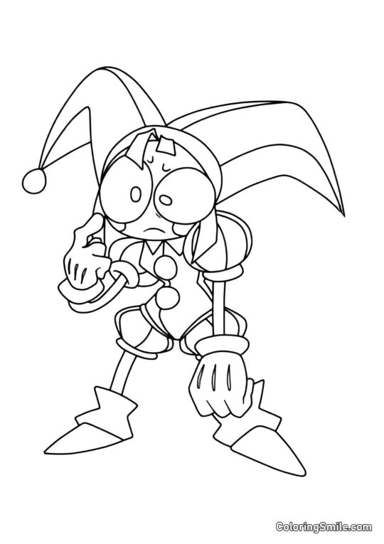 Pomni in einer Neadumeniya - Ausmalbild