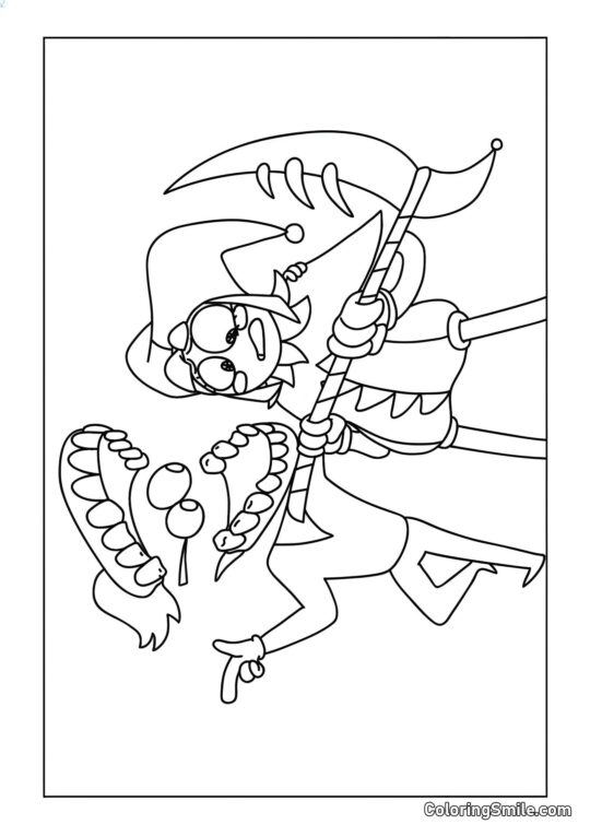 Keyn und Pomni mit einer Katze - Ausmalbild