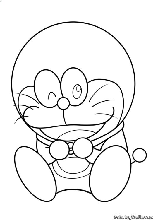 Kawaii Doraemon - Ausmalbild