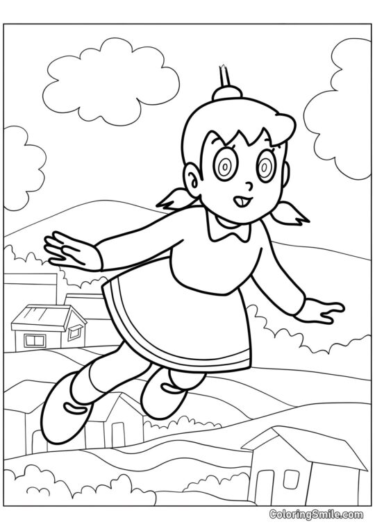 Shizuka Minamoto - Ausmalbild