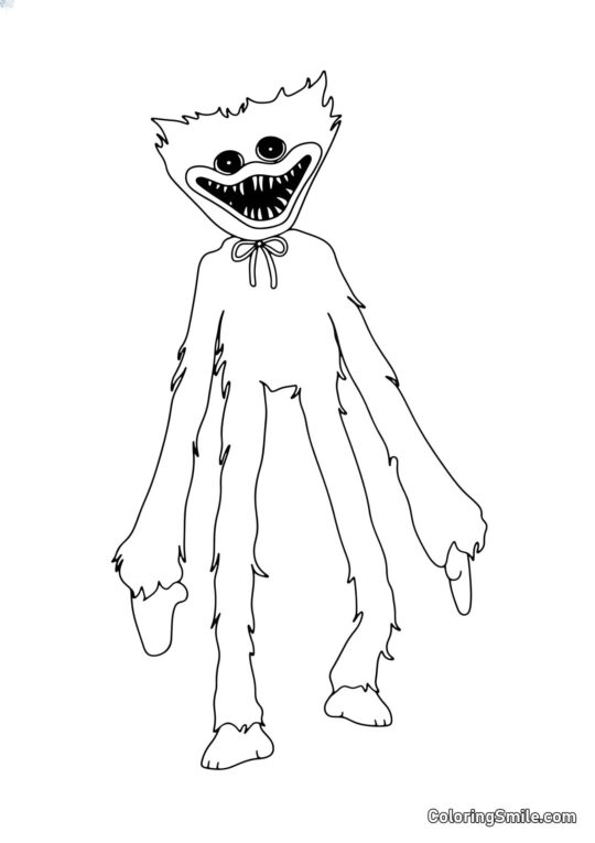 Charmanter Monster Huggy Wuggy Charmanter Monster Huggy Wuggy - Ausmalbild