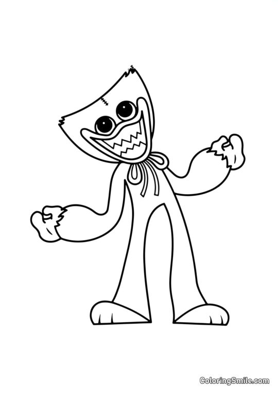 Huggy Wuggy blauer Riesenmonster Huggy Wuggy blauer Riesenmonster - Ausmalbild