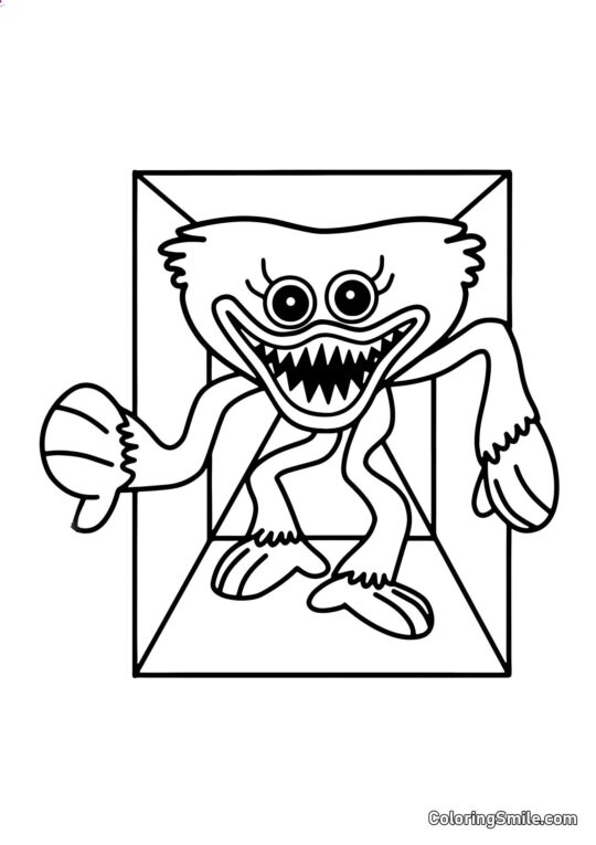 Huggy Wuggy im Lüftungsschacht Huggy Wuggy im Lüftungsschacht - Ausmalbild