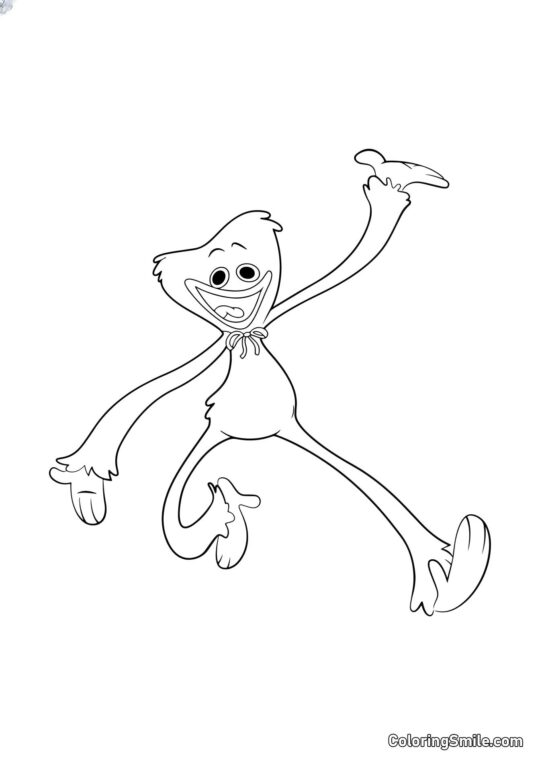 Huggy Wuggy läuft auf Huggy Wuggy läuft auf - Ausmalbild