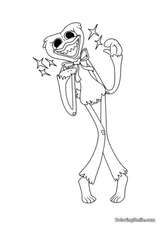 Huggy Wuggy hat Spaß Huggy Wuggy hat Spaß - Ausmalbild