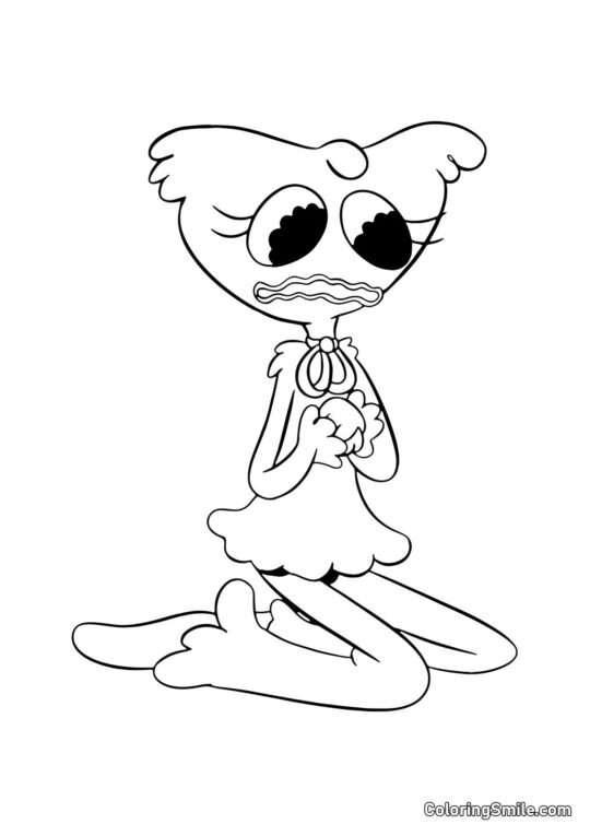 Traurige Kissy Missy weint Traurige Kissy Missy weint - Ausmalbild