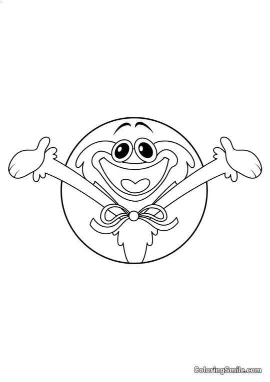 Huggy Wuggy mit offenen Armen Huggy Wuggy mit offenen Armen - Ausmalbild