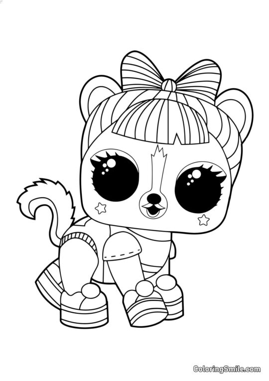 LOL Haustiere Skunss Ra-ra - Ausmalbild