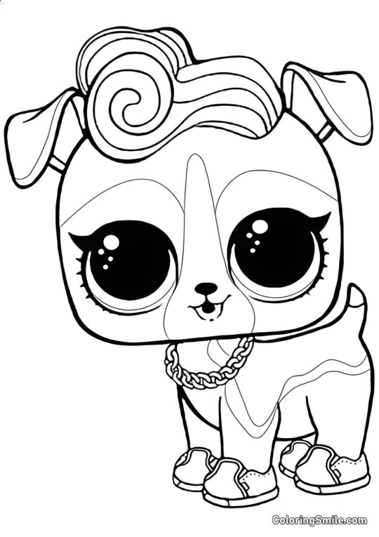 LOL Haustierwelpe DJ K9 - Ausmalbild