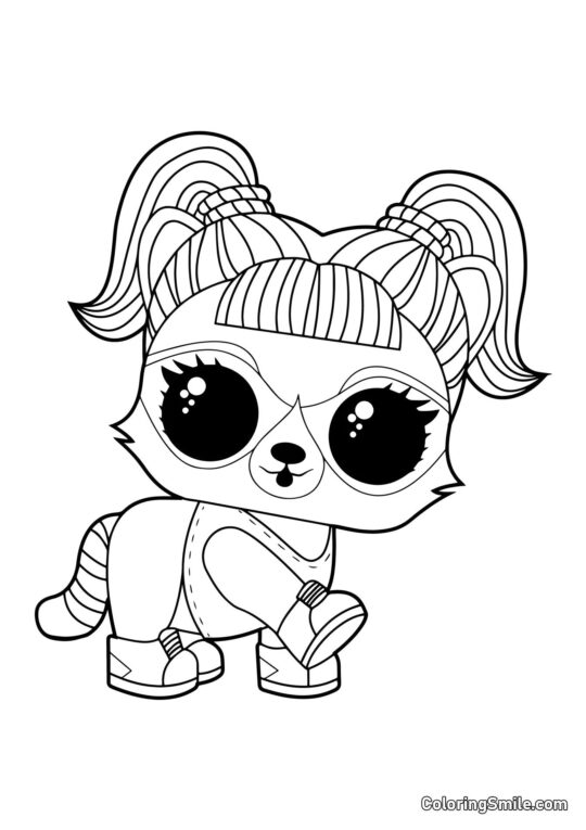 LOL Haustier Waschbär Bandit - Ausmalbild