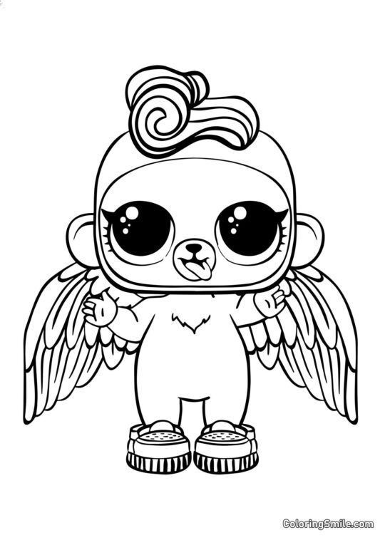 LOL Haustieraffe Bhaddi - Ausmalbild