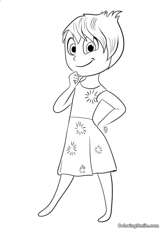 Energiegeladene Freude aus Alles steht Kopf 2 - Ausmalbild