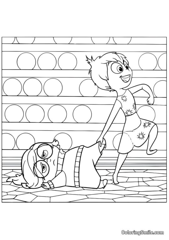 Freude trägt Traurigkeit - Ausmalbild