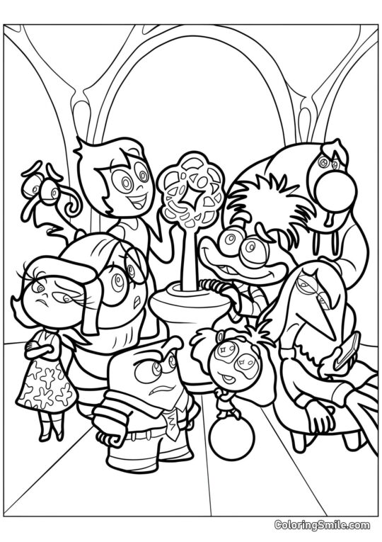 Emotionen Riley neben Selbstbewusstsein - Ausmalbild