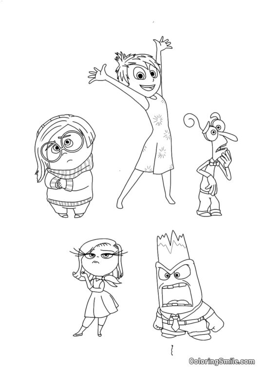 Erste Emotionen von Riley - Ausmalbild