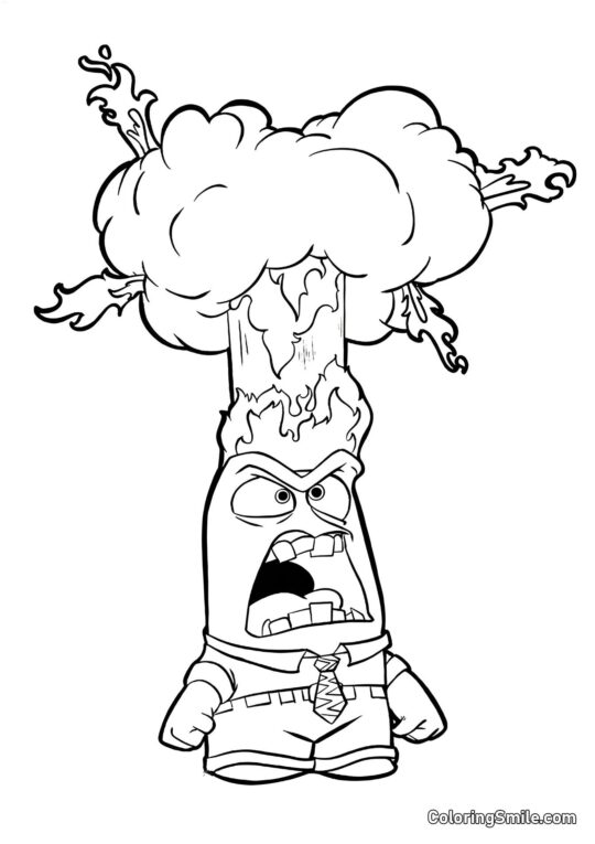 Explosive Emotion Wut - Ausmalbild