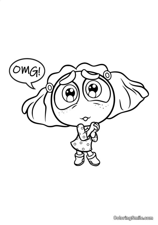 Neid mit großen Augen - Ausmalbild