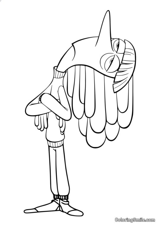 Traurigkeit in voller Blüte - Ausmalbild