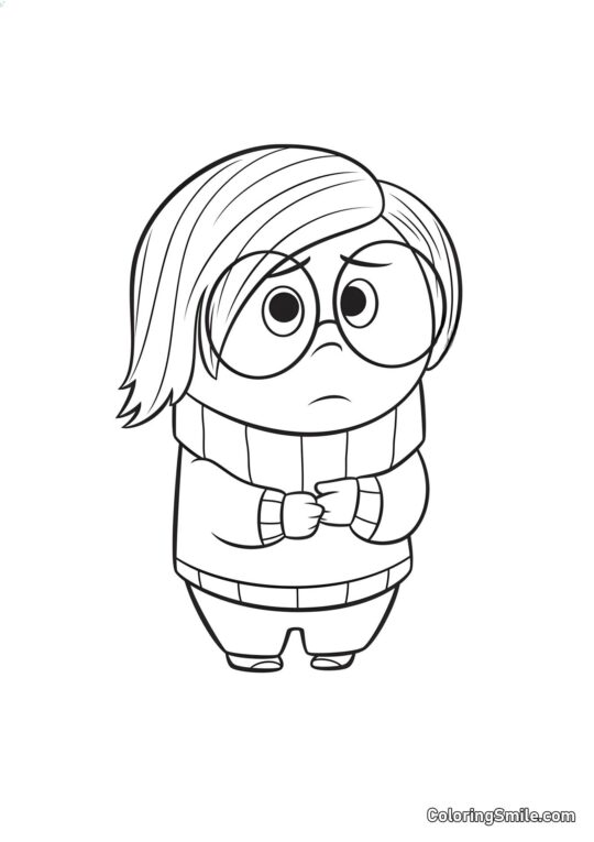 Traurigkeit - Ausmalbild