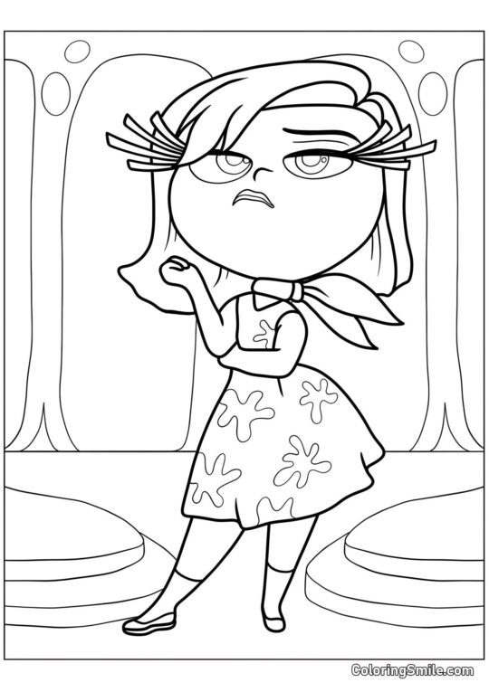 Missmutige Emotion Ekel - Ausmalbild