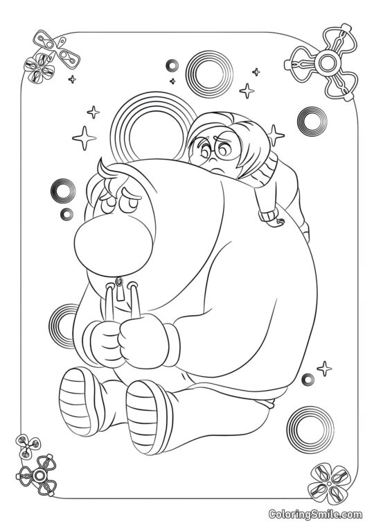 Scham und Traurigkeit aus Alles steht Kopf 2 - Ausmalbild