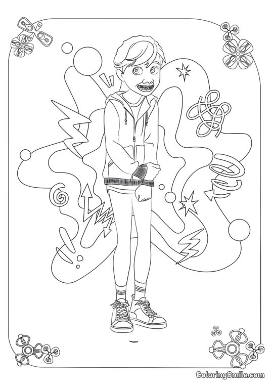 Riley Andersen in voller Blüte - Ausmalbild