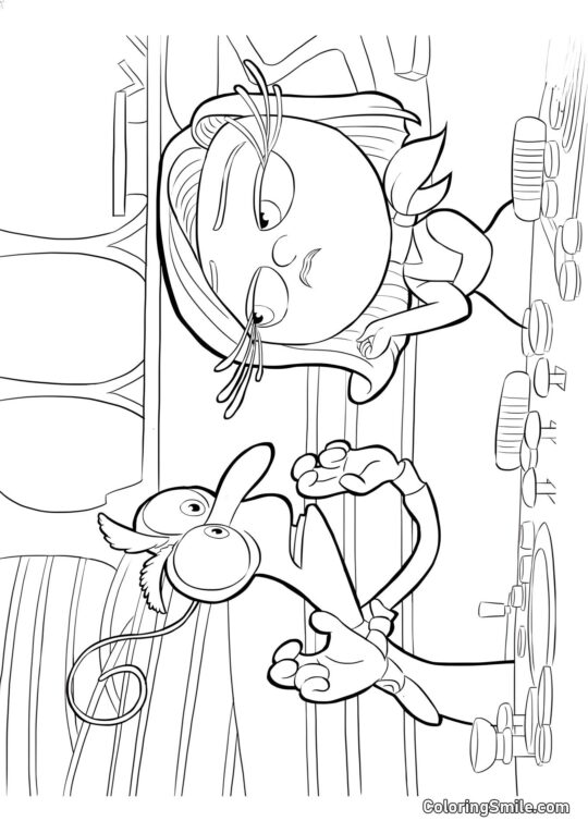 Ekel und Angst - Ausmalbild