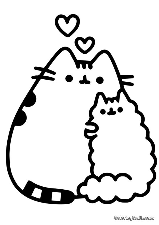 Pusheen und Stormy Pusheen und Stormy - Ausmalbild