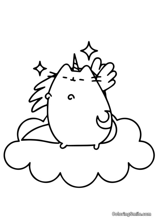 Pegasus Pusheen die Katze Pegasus Pusheen die Katze - Ausmalbild