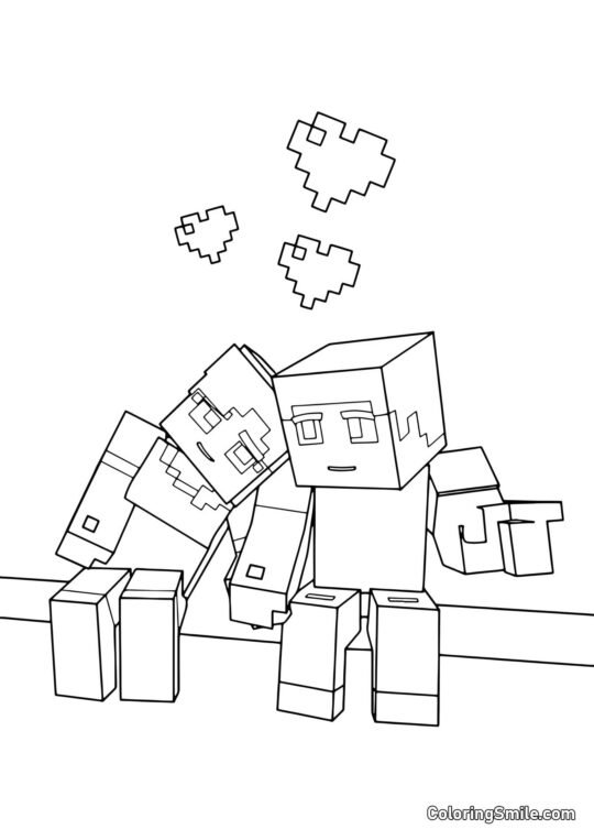 Liebesgeschichten von Alex und Steve Liebesgeschichten von Alex und Steve - Ausmalbild