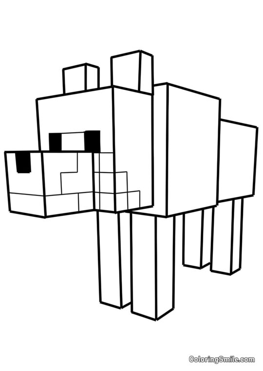 Minecraft Hund Minecraft Hund - Ausmalbild