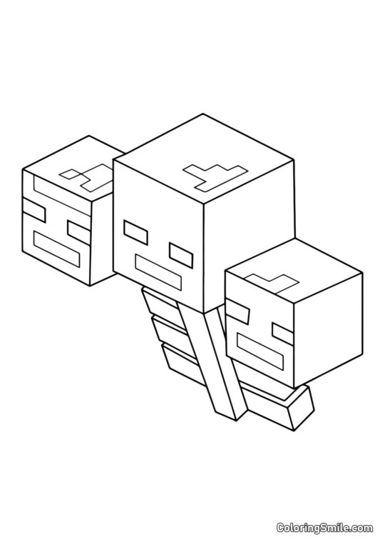 Minecraft Wither Minecraft Wither - Ausmalbild