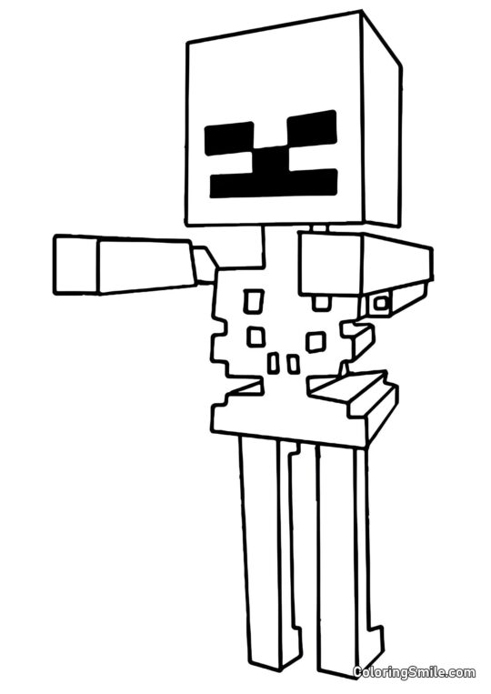 Minecraft Skelett Minecraft Skelett - Ausmalbild