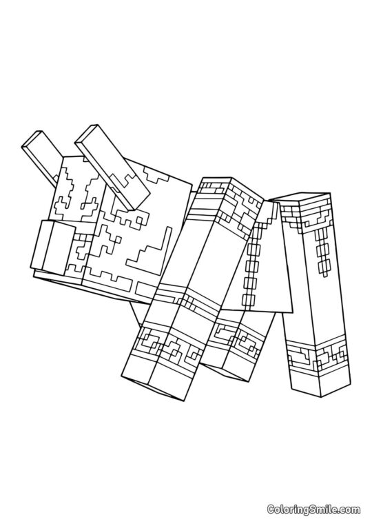 Minecraft Ravager Minecraft Ravager - Ausmalbild