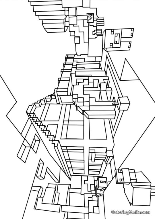 Minecraft Haus Minecraft Haus - Ausmalbild