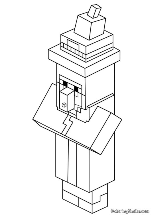 Minecraft Hexe Minecraft Hexe - Ausmalbild