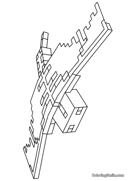 Minecraft Phantom Minecraft Phantom - Ausmalbild