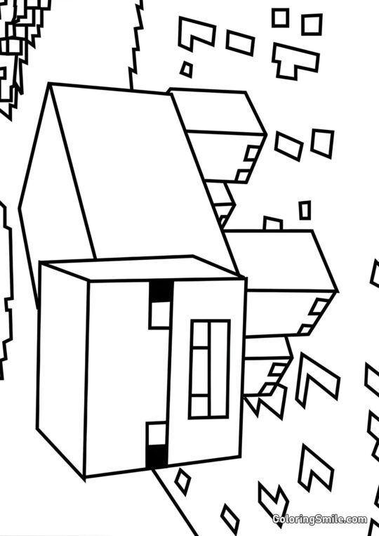 Minecraft Schwein Minecraft Schwein - Ausmalbild