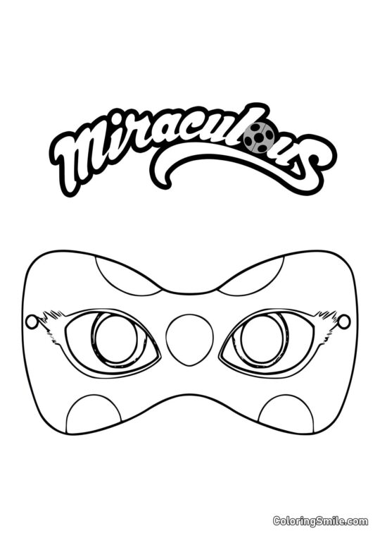 Marienkäfer Maske - Ausmalbild