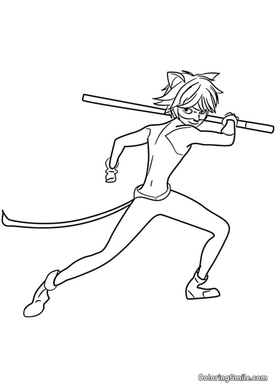 Super Cat Adrien - Ausmalbild