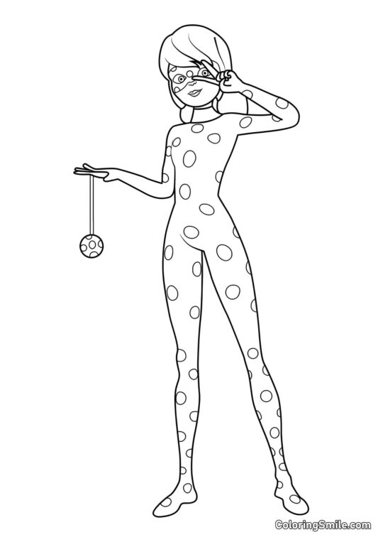 Marienkäfer in voller Länge - Ausmalbild