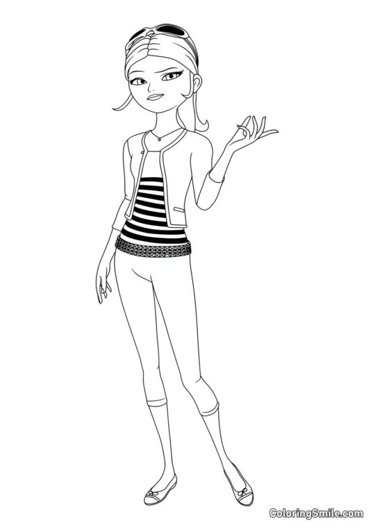 Chloe Bourgeois in voller Länge - Ausmalbild