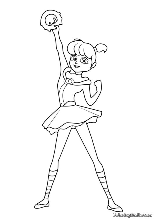 Rose als Pigella - Ausmalbild